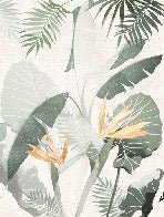 Papel pintado personalizado verde amarillo