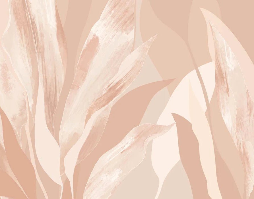 Papel pintado de tela floral nude