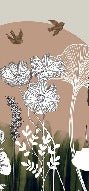 Papel pintado Ilustración floral panorámica