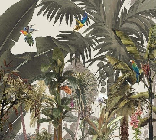 Papel pintado panorámico Jungla de plátanos exóticos