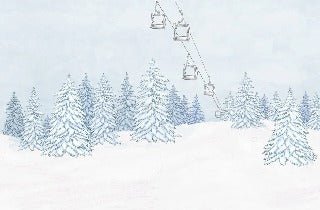 Papel pintado góndola azul montaña
