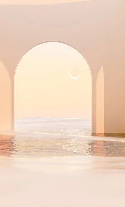 Papel pintado arco panorámico puesta de sol