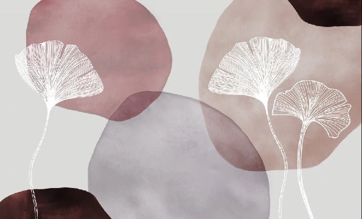 Papier peint panoramique abstrait pourpre, XXL, tendance