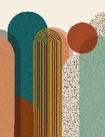Papel pintado tendencia gráfica Art pop deco
