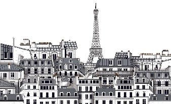 Papel pintado Tejados parisinos