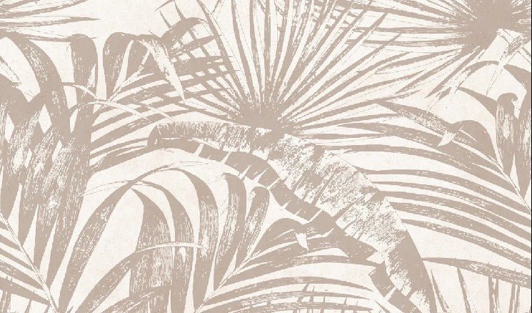 Papel pintado Hoja de selva monocromo