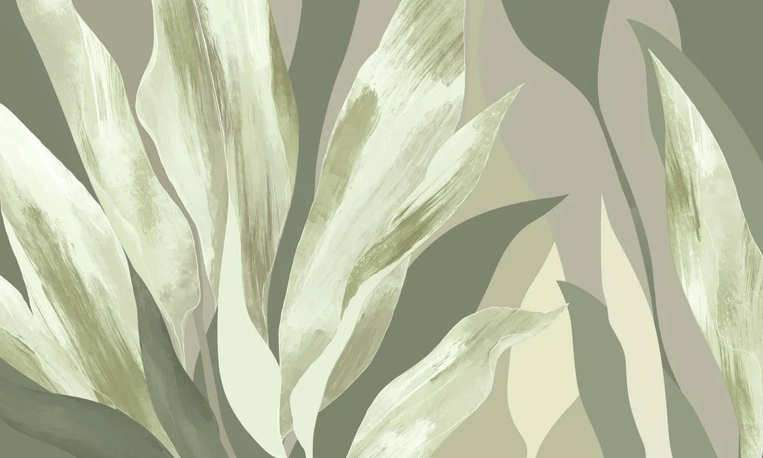 Papel pintado de tela verde
