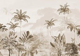 Papel pintado panoramico jungle eden sepia