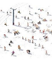 Papel pintado panorámico après ski