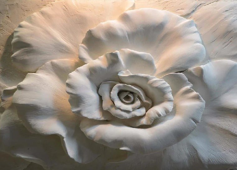 Papel pintado 3D Escultura floral