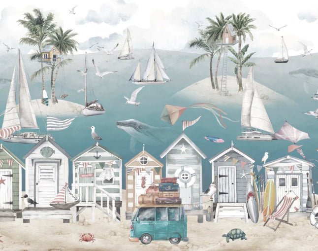 Papier peint chambre enfant - Cabane des mers