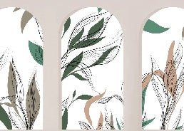 Papel pintado flora arquitectónica
