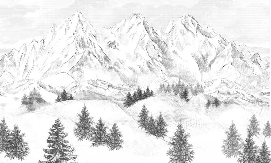 Papel pintado de la montaña de Chamonix
