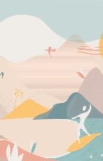 Papier peint panoramique art déco beach, XXL, tendance