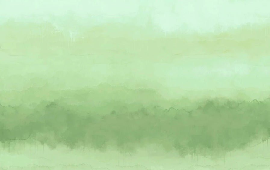 Papel pintado degradado verde panorámico