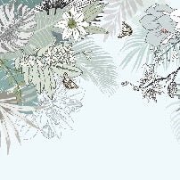 Papier peint wc tendance nature plante vert d'eau, XXL, tendance