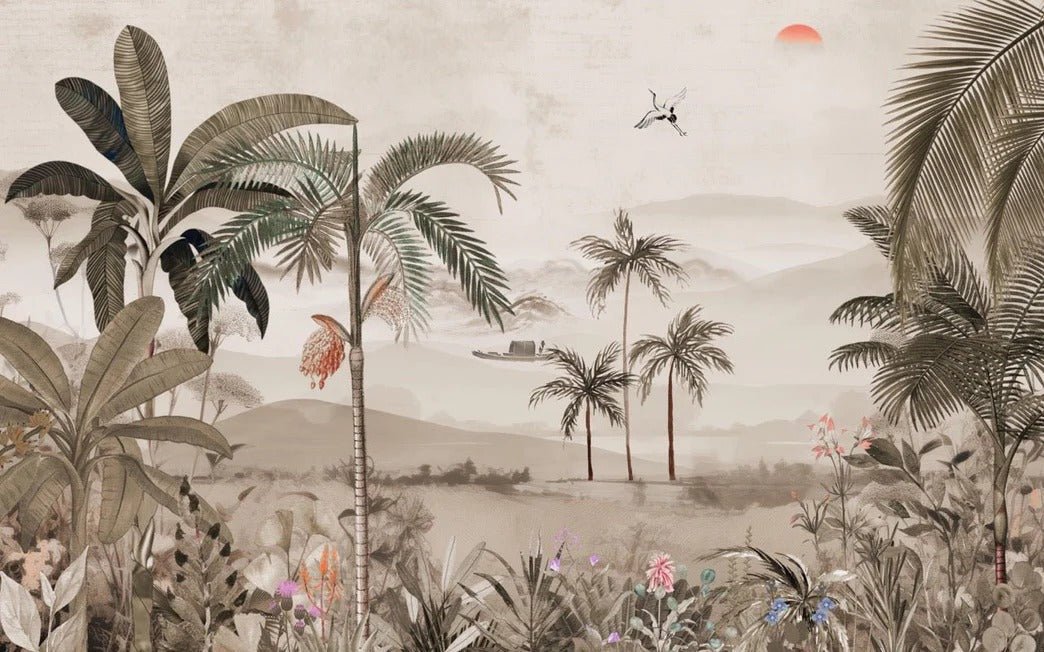 Papier peint l'art de la jungle peint, XXL, tendance