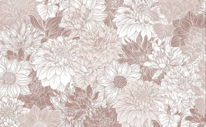 Papel pintado Flor de dalia