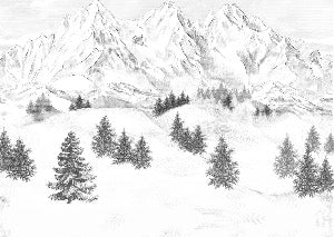Papel pintado de la montaña de Chamonix
