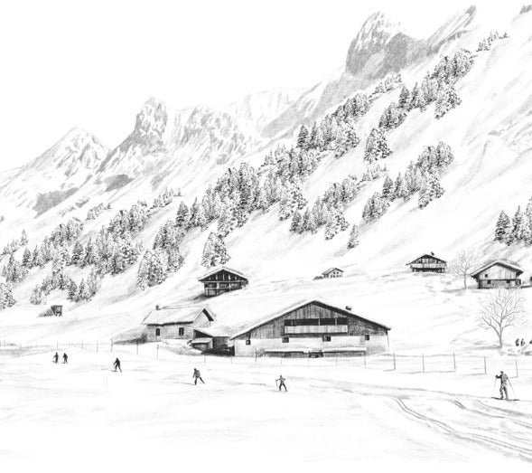 Papel pintado Clusaz ski fond montagne Confins