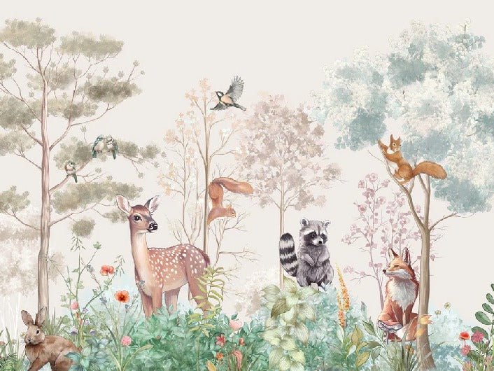 Papel pintado Dormitorio infantil magic nature beige