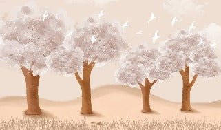 Papel pintado infantil suave de la sabana