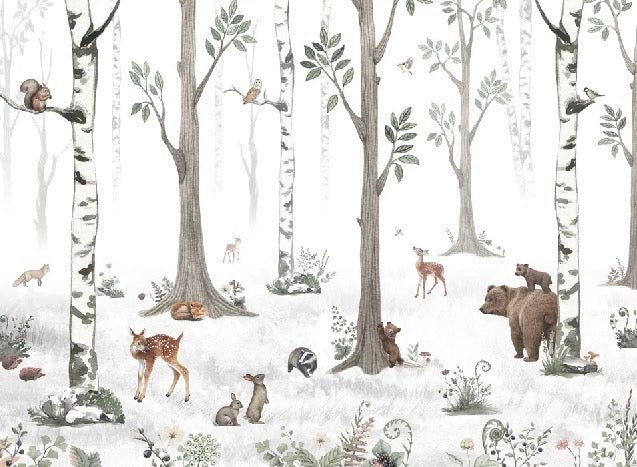 Papier peint animaux printemps forêt, XXL, tendance