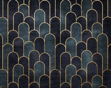 Papel pintado azul oscuro chic