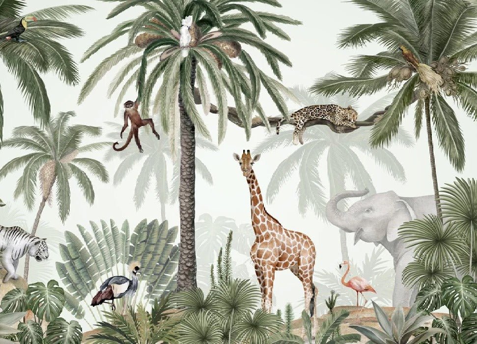 Papel pintado infantil Jungla pacífica