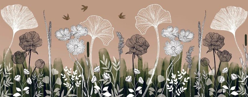 Papier peint restaurant floral addict