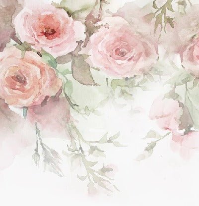 Papel pintado Rose Aquarelle