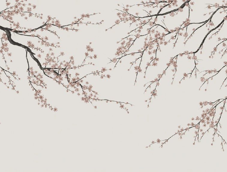 Papier peint panoramique Sakura beige