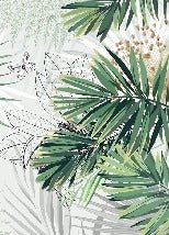 Papel pintado Panoramic nature green palm