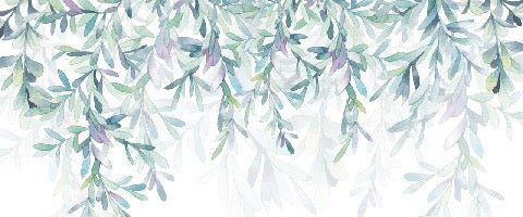 Papel pintado de baño de estilo vegetal y escandinavo