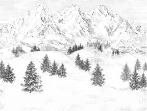 Papel pintado de la montaña de Chamonix