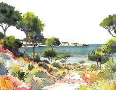 Papel pintado panorámico aire veraniego