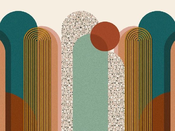Papel pintado tendencia gráfica Art pop deco