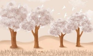 Papel pintado infantil suave sabana