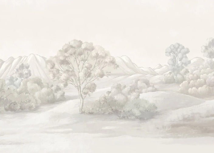 Papel pintado Poético paisaje sepia