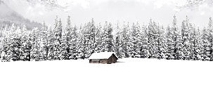 Papel pintado Chalet panorámico de montaña