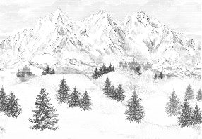 Papel pintado de la montaña de Chamonix