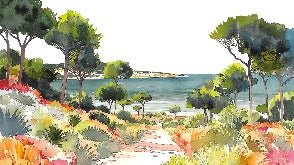 Papel pintado panorámico de verano