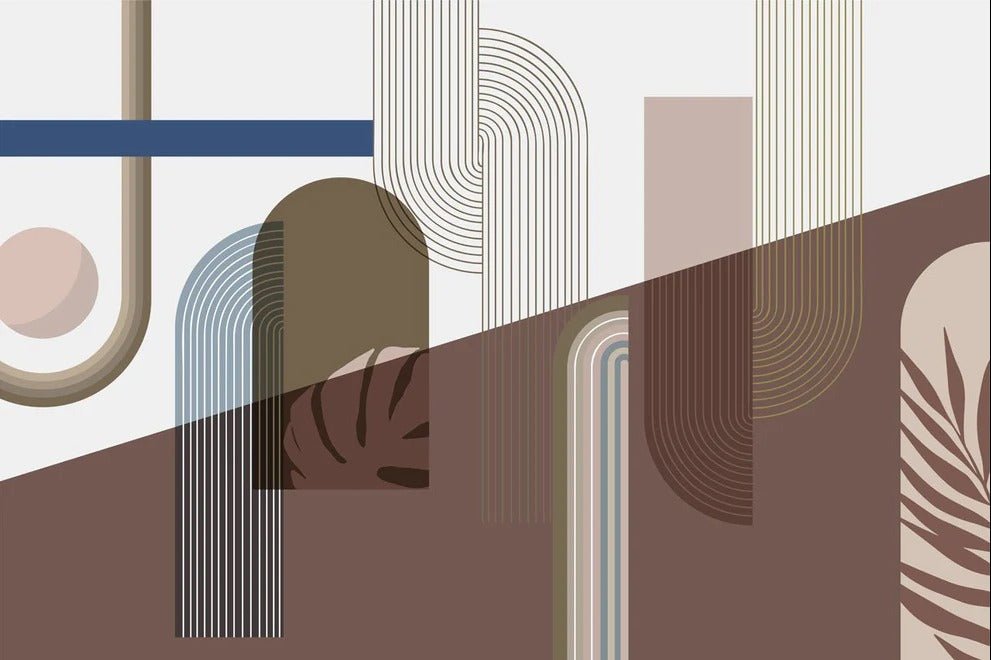 Papier peint Art déco moka, mural concept, tendance