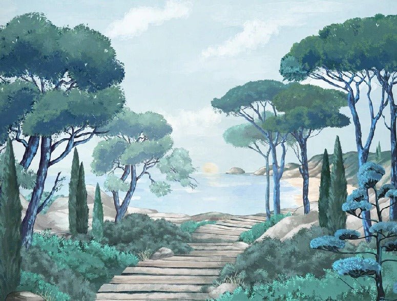 Papier peint balade dans les calanques, XXL, tendance