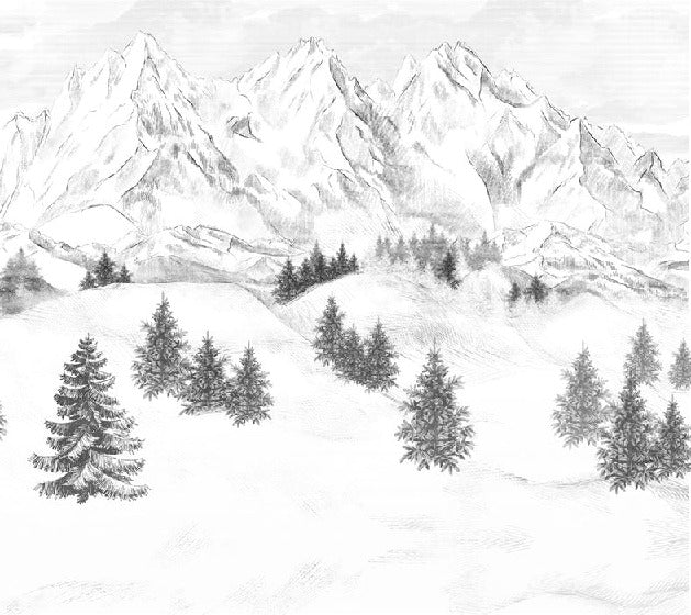 Papel pintado de la montaña de Chamonix