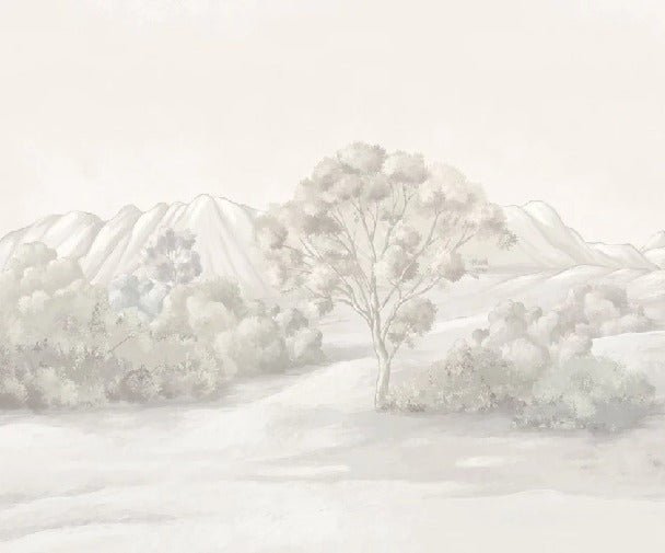 Papel pintado Poético paisaje sepia