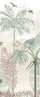 Papel pintado selva panorámica en tonos pastel