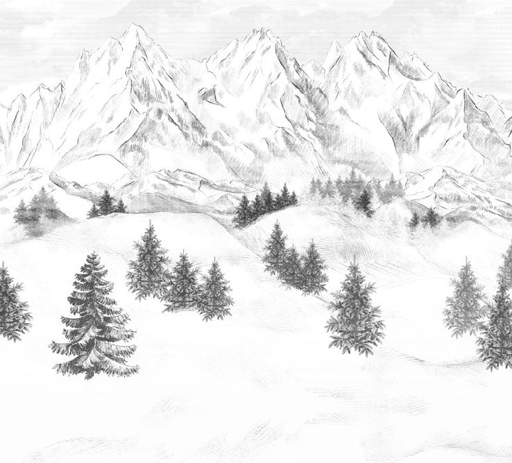 Papel pintado de la montaña de Chamonix