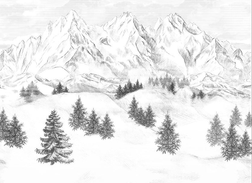Papel pintado de la montaña de Chamonix