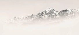 Papel pintado Mont Blanc en niebla sepia